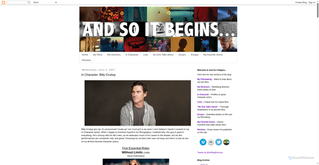 Security scan screenshot of https://www.andsoitbeginsfilms.com/2017/06/in-character-billy-crudup.html