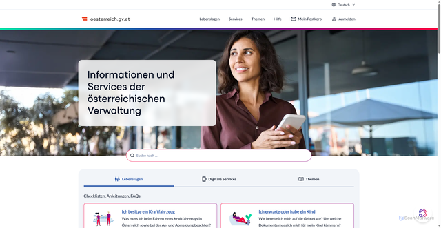 Security scan screenshot of https://oesterreich.gv.at