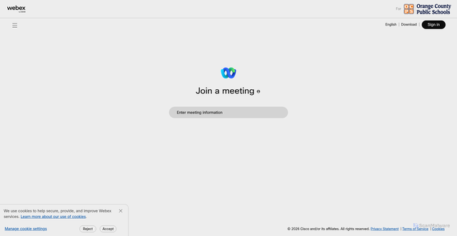 Security scan screenshot of https://ocps.webex.com