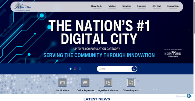 Security scan screenshot of https://www.mariettaga.gov/