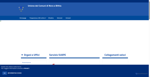 Security scan screenshot of https://www.unionenoraebithia.it/
