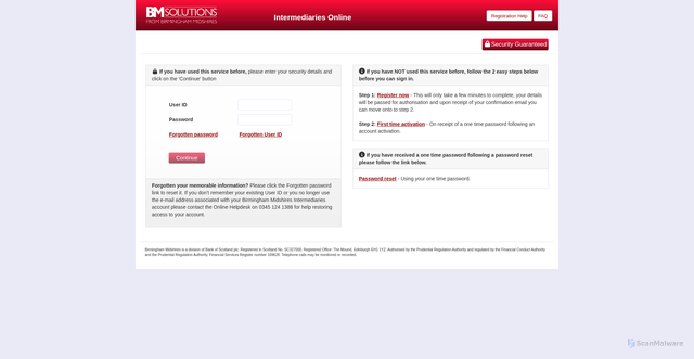 Security scan screenshot of https://www.bmsolutionsonline.co.uk