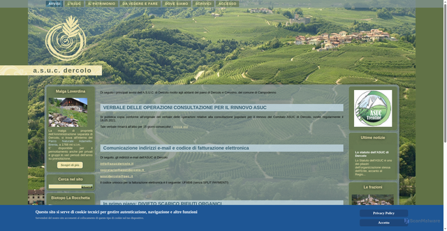 Security scan screenshot of https://www.asucdercolo.it/