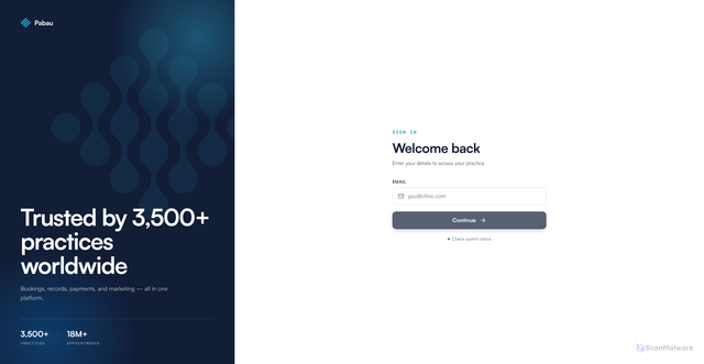 Security scan screenshot of https://app.pabau.com