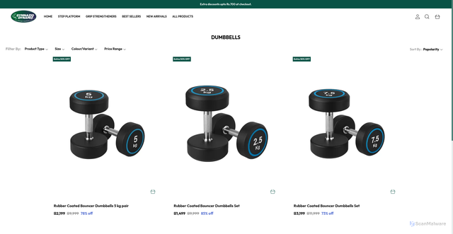Security scan screenshot of https://gymnaziodynamiz.com/collection/O1ykWs4R