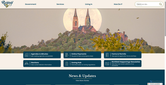 Security scan screenshot of https://richfieldwi.gov/