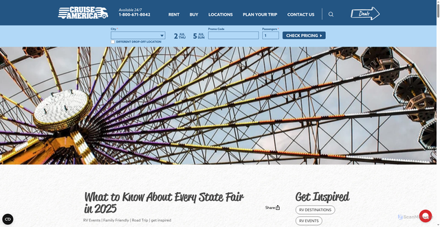 Security scan screenshot of https://www.cruiseamerica.com/trip-inspiration/what-to-know-about-every-state-fair-in-2024