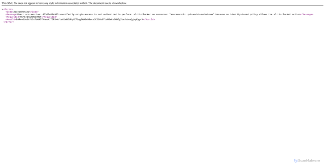 Security scan screenshot of https://pdk.watch.aetnd.com