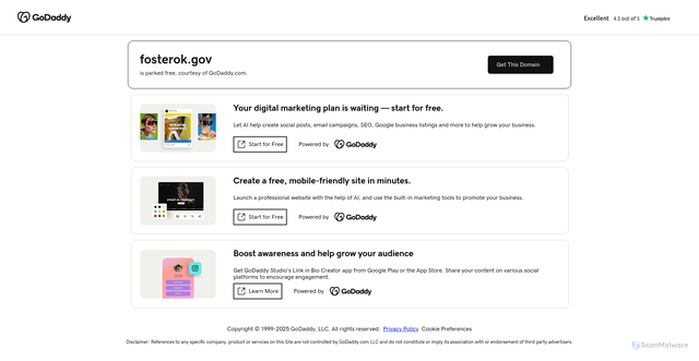 Security scan screenshot of https://fosterok.gov/