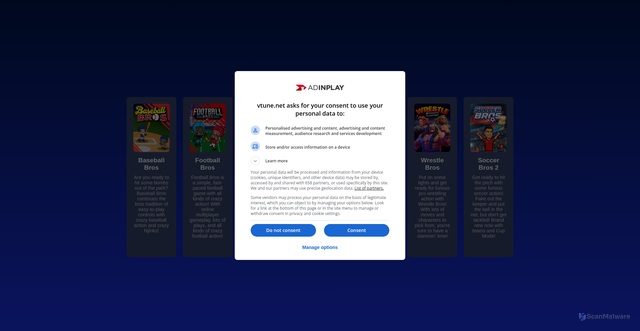 Security scan screenshot of https://vtune.net