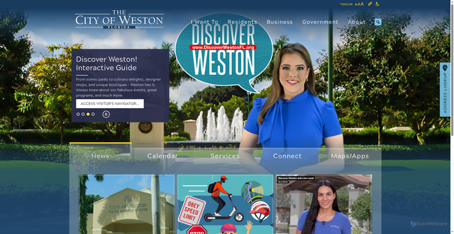 Security scan screenshot of https://www.westonfl.org/
