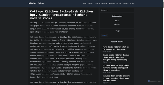 Security scan screenshot of kitchenideas.pages.dev