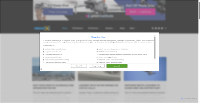 Security scan screenshot of https://dronexl.co
