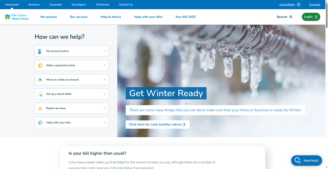 Security scan screenshot of https://www.dwrcymru.com/