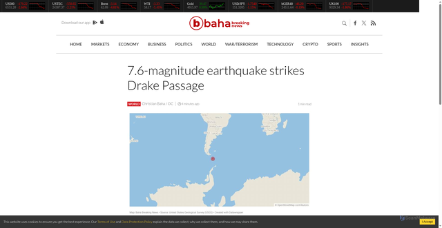 Security scan screenshot of https://breakingthenews.net/Article/7.6-magnitude-earthquake-strikes-Drake-Passage/64963643