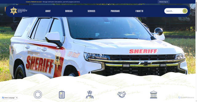 Security scan screenshot of https://www.ontariocountyny.gov/sheriff