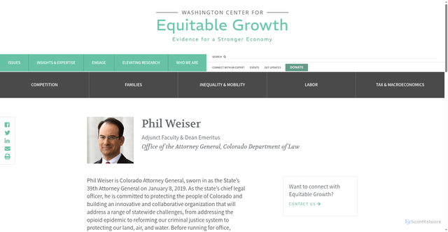Security scan screenshot of https://equitablegrowth.org/people/philip-weiser/