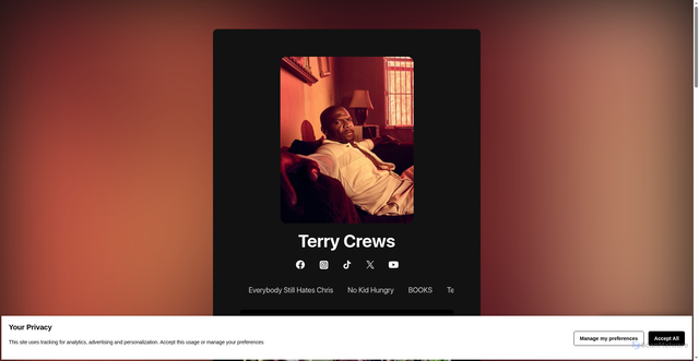 Security scan screenshot of https://terrycrews.komi.io/