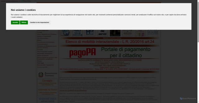 Security scan screenshot of https://www.provincia.caltanissetta.it/010/
