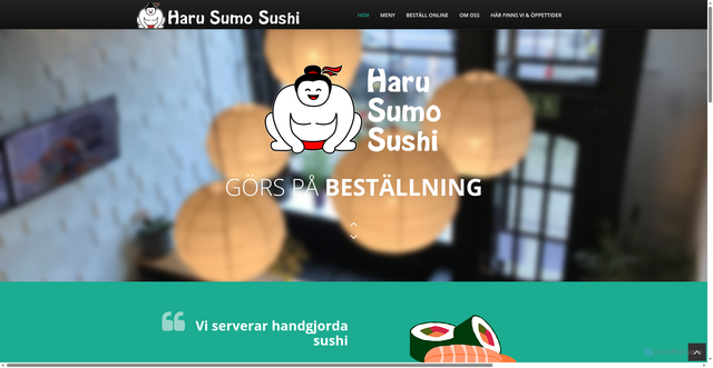 Security scan screenshot of https://harusumosushi.se