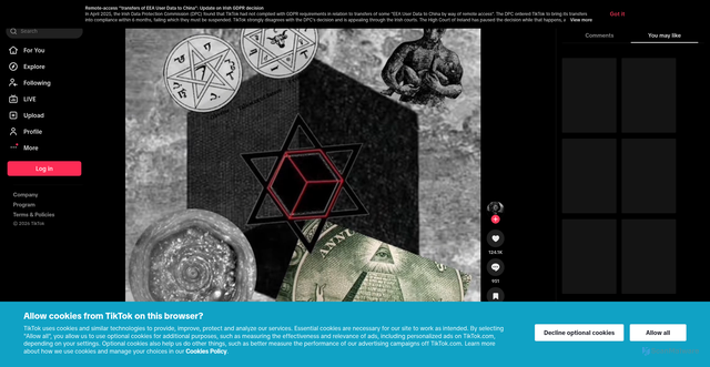 Security scan screenshot of https://vt.tiktok.com/ZS9c687pa/