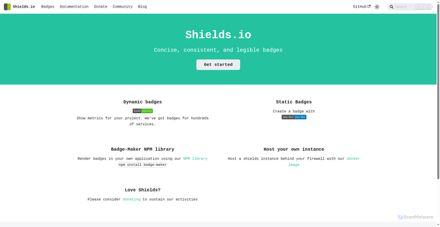 Security scan screenshot of https://img.shields.io/