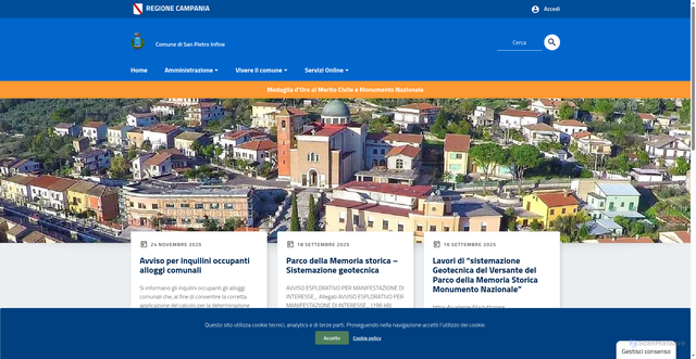Security scan screenshot of https://comune.sanpietroinfine.ce.it/
