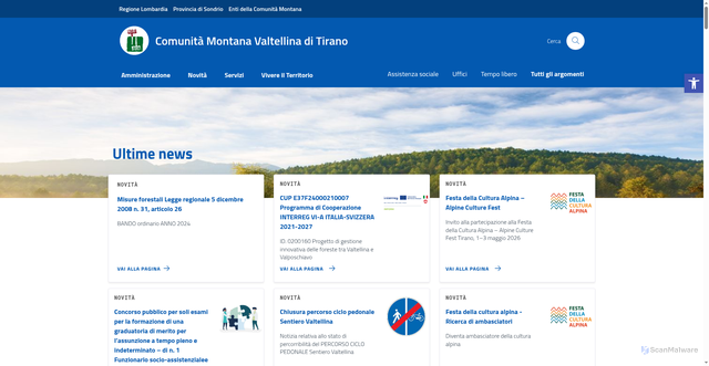 Security scan screenshot of https://www.cmtirano.so.it/