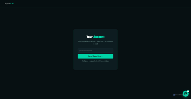 Security scan screenshot of https://signalarc-io.pages.dev/account