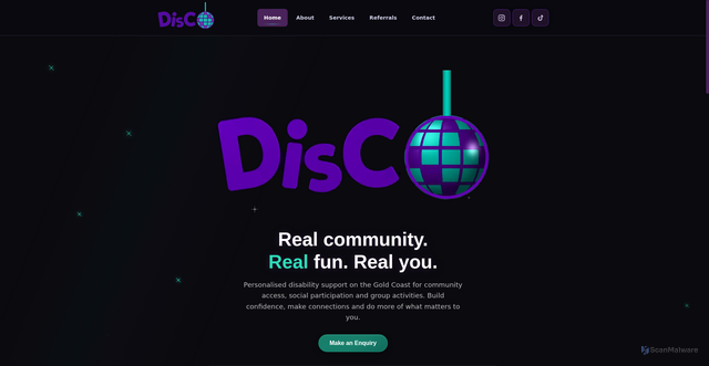 Security scan screenshot of http://discodisability.online/