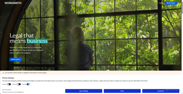Security scan screenshot of https://wordsmith.ai