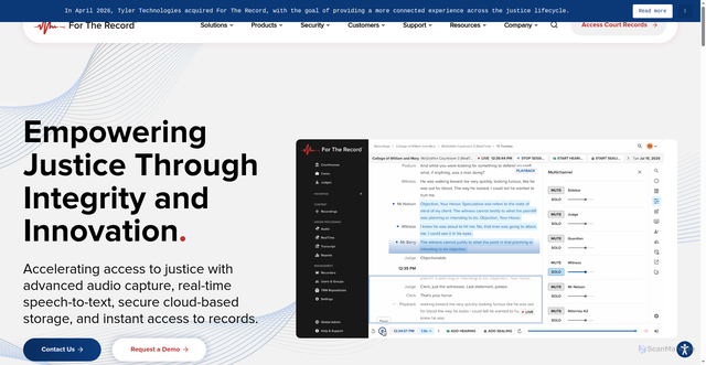 Security scan screenshot of https://fortherecord.com