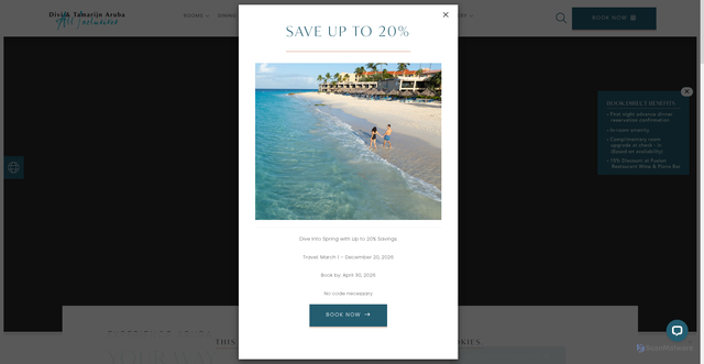 Security scan screenshot of https://www.diviandtamarijnaruba.com