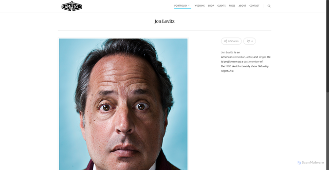 Security scan screenshot of https://allanamato.com/portfolio/jon-lovitz/