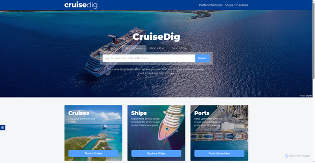 Security scan screenshot of https://cruisedig.com/