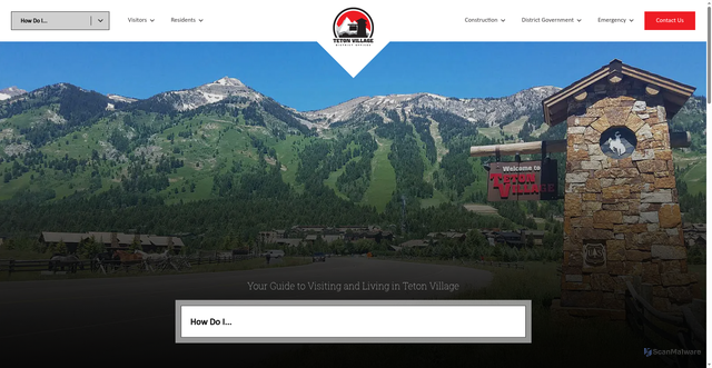 Security scan screenshot of https://tetonvillagewy.gov/