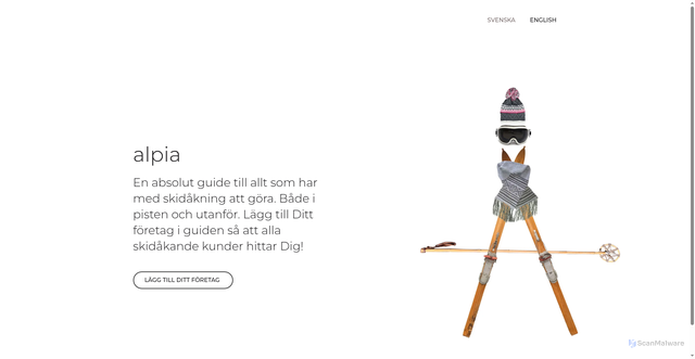 Security scan screenshot of https://alpia.se