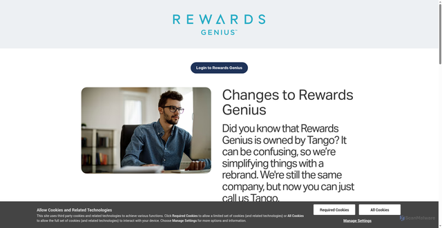 Security scan screenshot of https://rewardsgenius.com