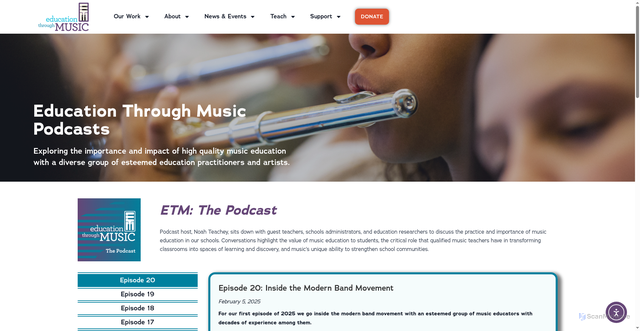 Security scan screenshot of https://etmonline.org/podcast