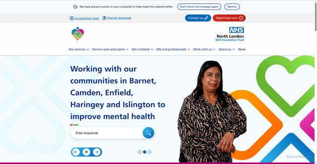 Security scan screenshot of https://www.northlondonmentalhealth.nhs.uk//