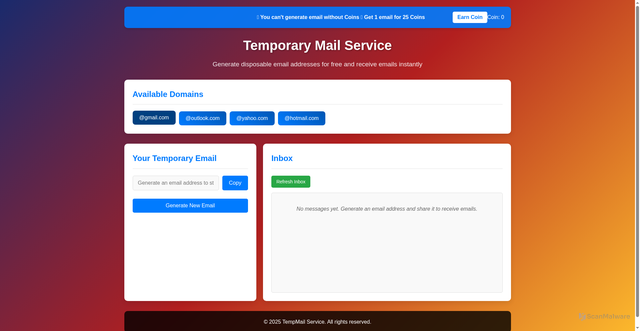 Security scan screenshot of https://tempgmail-gvl4whzj9h.edgeone.dev/