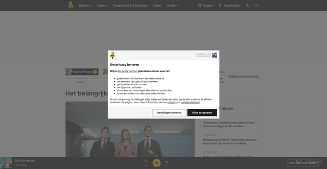 Security scan screenshot of https://bnr.nl