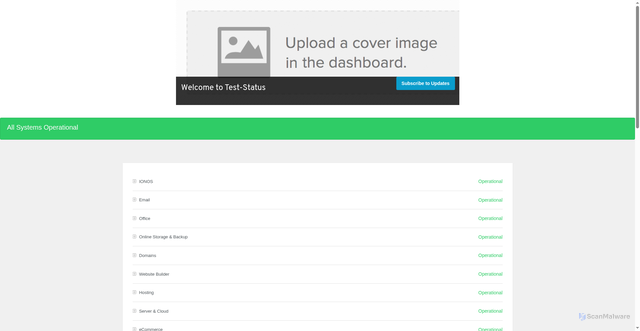 Security scan screenshot of https://l4wxddfpxjw0.statuspage.io
