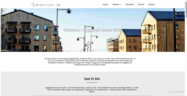 Security scan screenshot of https://dixutana.se