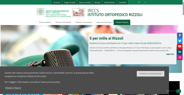 Security scan screenshot of https://www.ior.it/