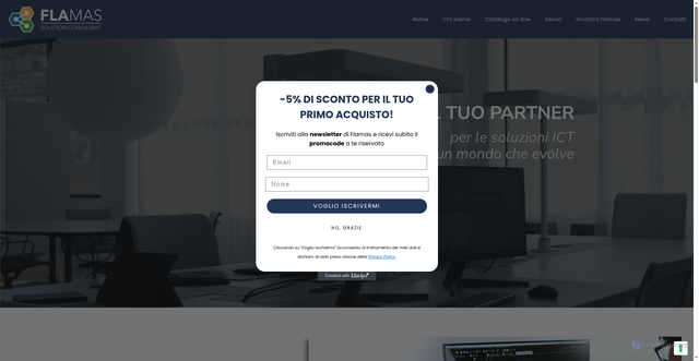 Security scan screenshot of https://flamas.it
