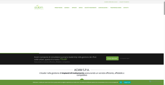 Security scan screenshot of https://www.aciam.it