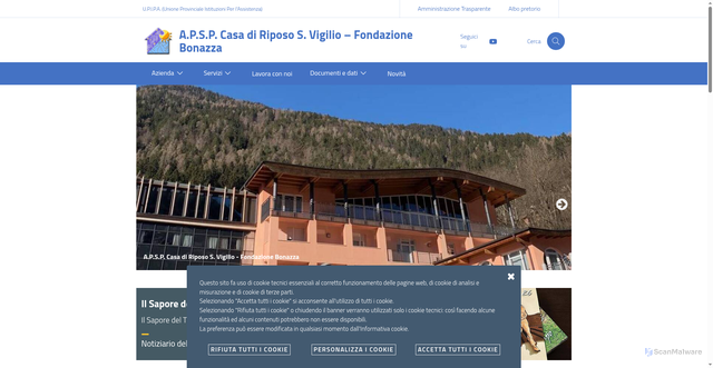 Security scan screenshot of https://www.casariposospiazzo.it/
