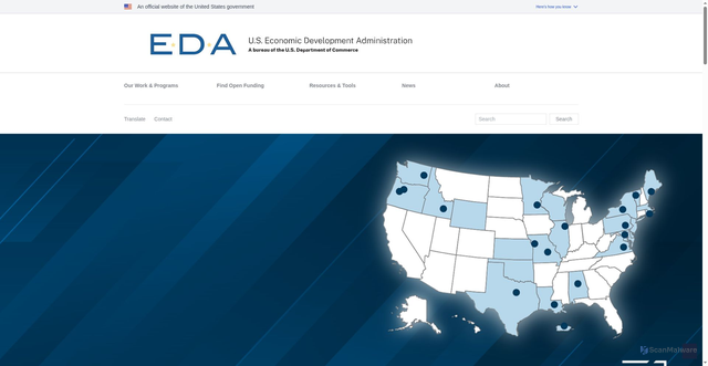 Security scan screenshot of http://edagov.org/
