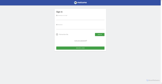 Security scan screenshot of https://piwik.makaira.io